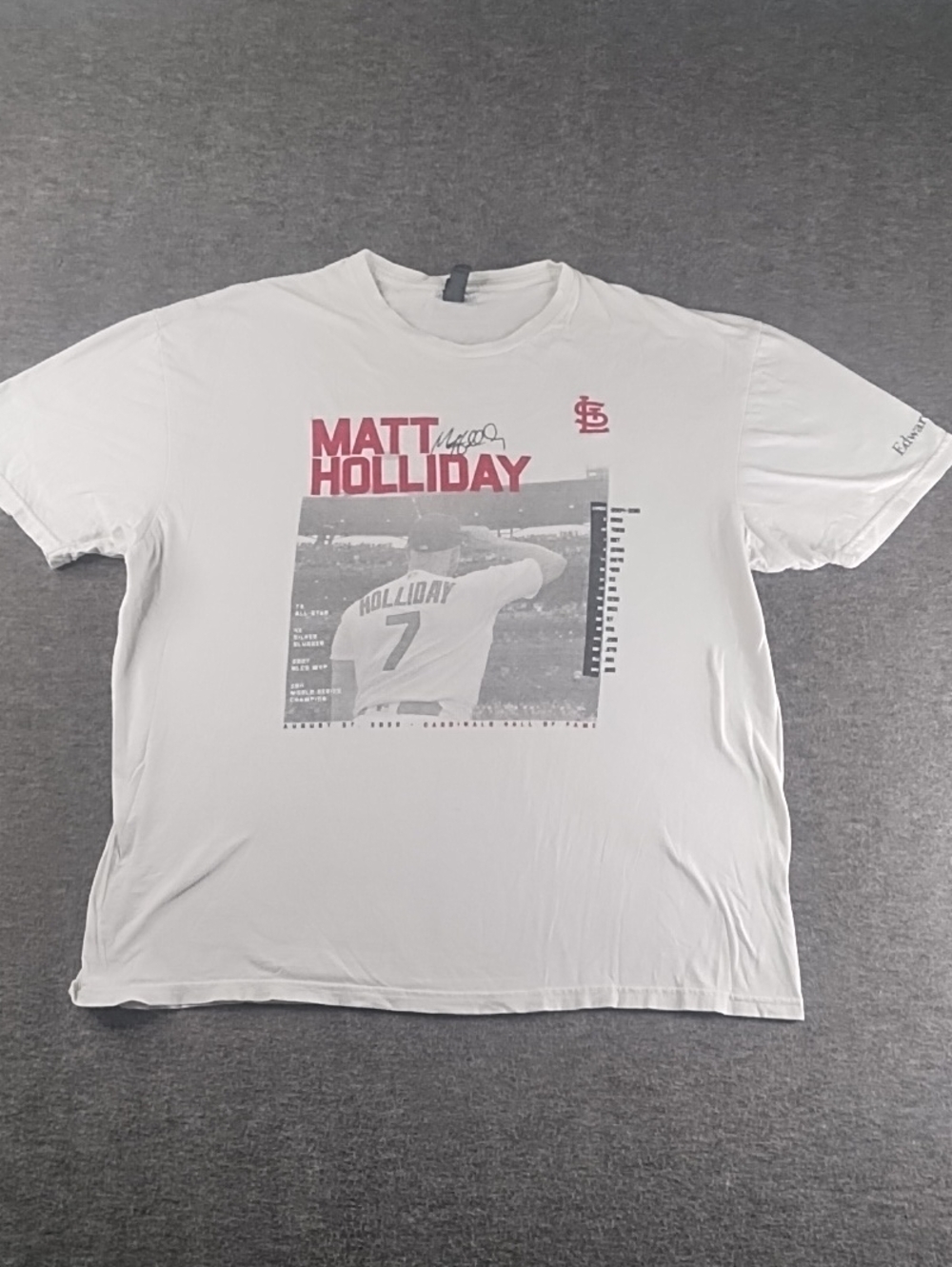 Matt Holliday St. Louis Cardinals White Graphic T‑Shirt